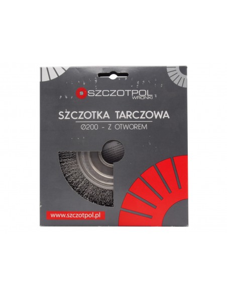  Szczotka tarczowa Fi 200 mm z otworem Fi 32 mm drut techniczny