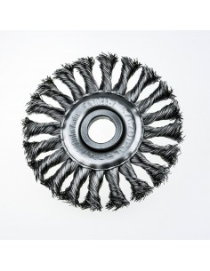 SZCZOTKA TARCZOWA Z OTWOREM SPLATANA  stalowa FI 125 OTW.FI22 005-GTSI