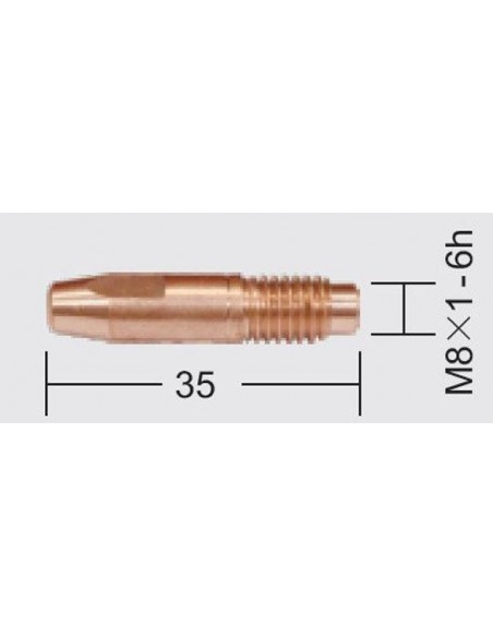  Końcówka prądowa fi 0,8 M8x35 mm Fronius