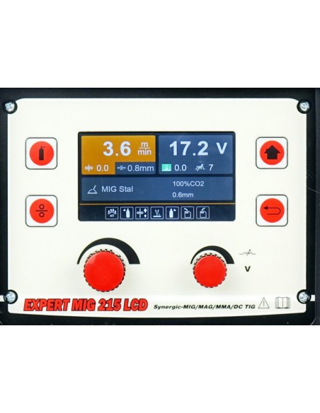  Spawarka Expert MIG 215 LCD SYNERGIC MEGA ZESTAW