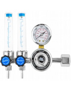 Reduktor butlowy CO2 / ARGON Podwójny Rotametr