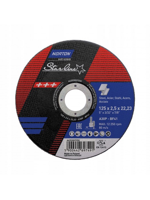 Tarcza do cięcia stali 125x3,0x22,23...