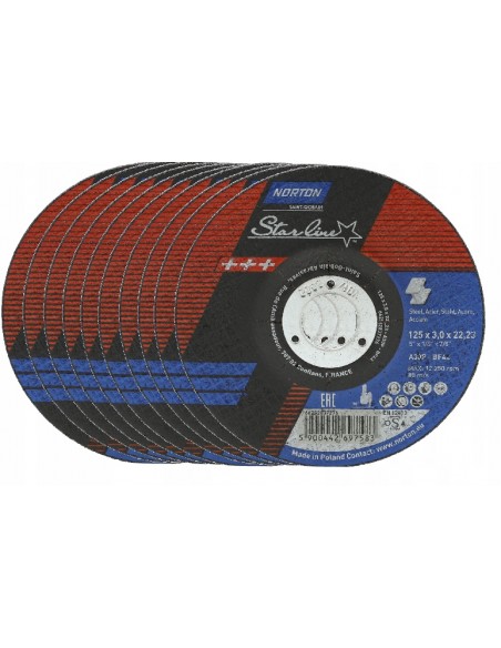  Tarcza do cięcia stali 125x3,0x22,23 Norton Saint-Gobain