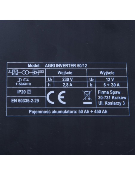  Prostownik automatyczny MAGNUM AGRI 50 12V / GEL