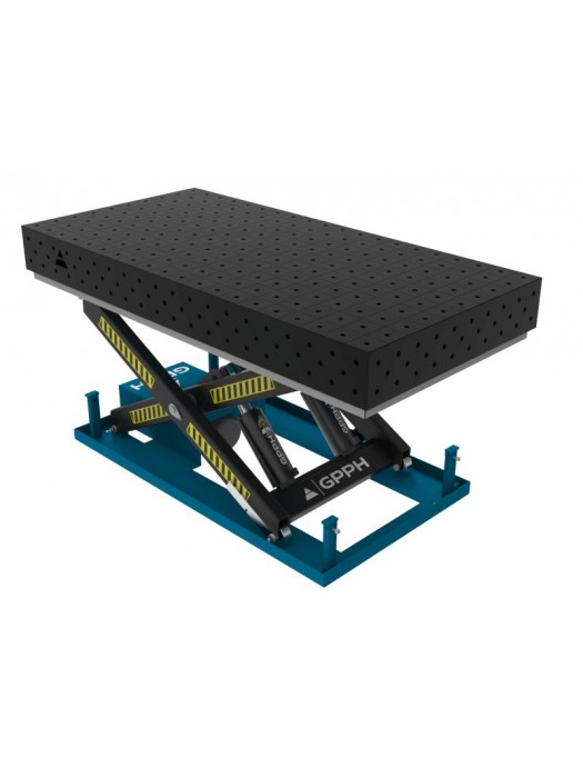 Stół Spawalniczy PRO 2000x1000 mm z hydraulicznym systemem podnoszenia PRO Φ16 100x100mm