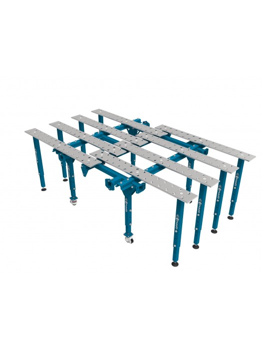 Modułowy stół spawalniczy pojedynczy rozkładany 2670x1600 mm Φ28 100x100mm