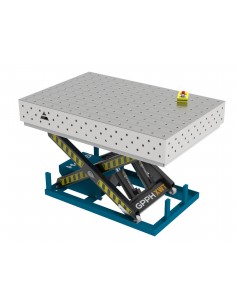 Stół Spawalniczy PRO INOX 1500x1000 mm z hydraulicznym systemem podnoszenia PRO INOX Φ16 100x100mm