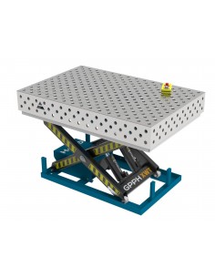 Stół Spawalniczy PRO INOX 1500x1000 mm z hydraulicznym systemem podnoszenia PRO INOX Φ28 DIAGONALNA